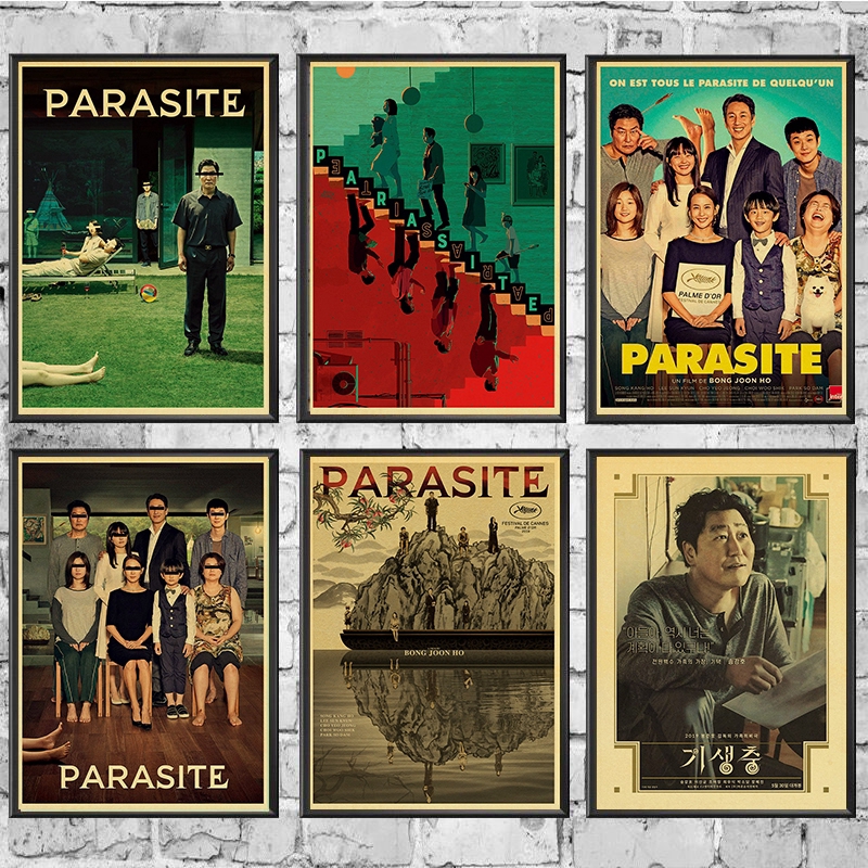 Hot Mới Phim Oskar Ký Sinh Trùng Retro Poster Tranh Treo Tường Áp Phích Nghệ Thuật Hiện Đại Áp Phích