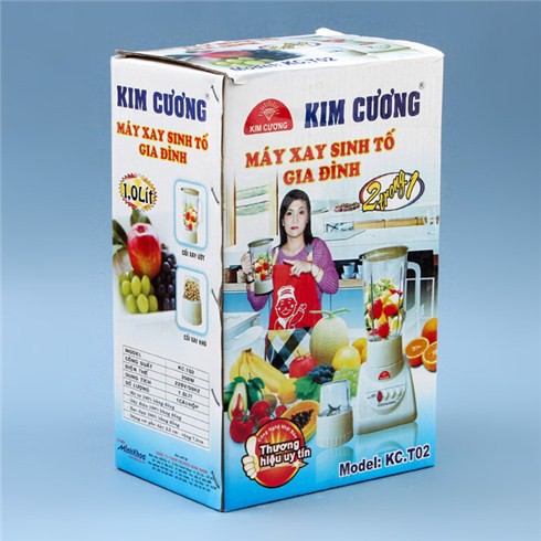 Máy xay sinh tố 2 cối nhựa Kim Cương KC.T02