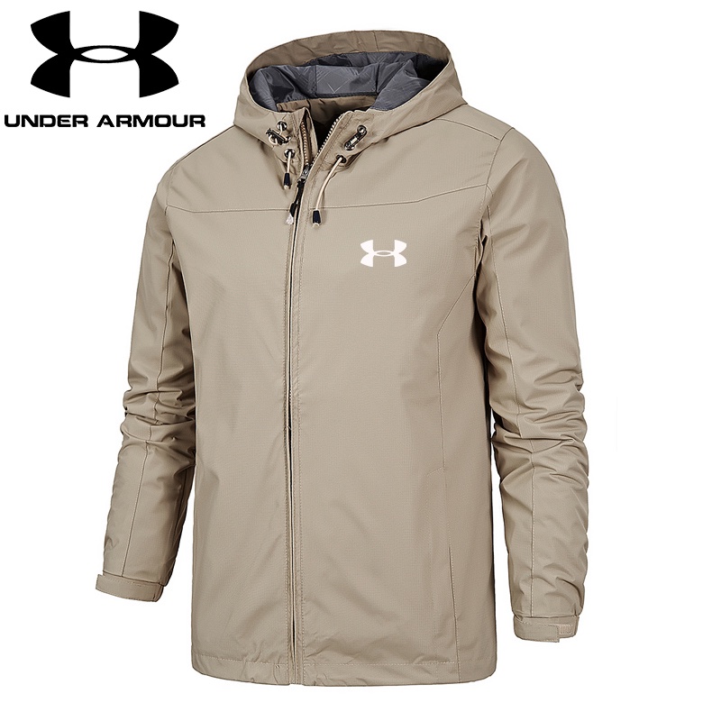 ⭐S-5xl quần áo⭐Áo khoác Under Armour có mũ trùm đầu chống thấm nước thời trang xuân thu cho bé trai