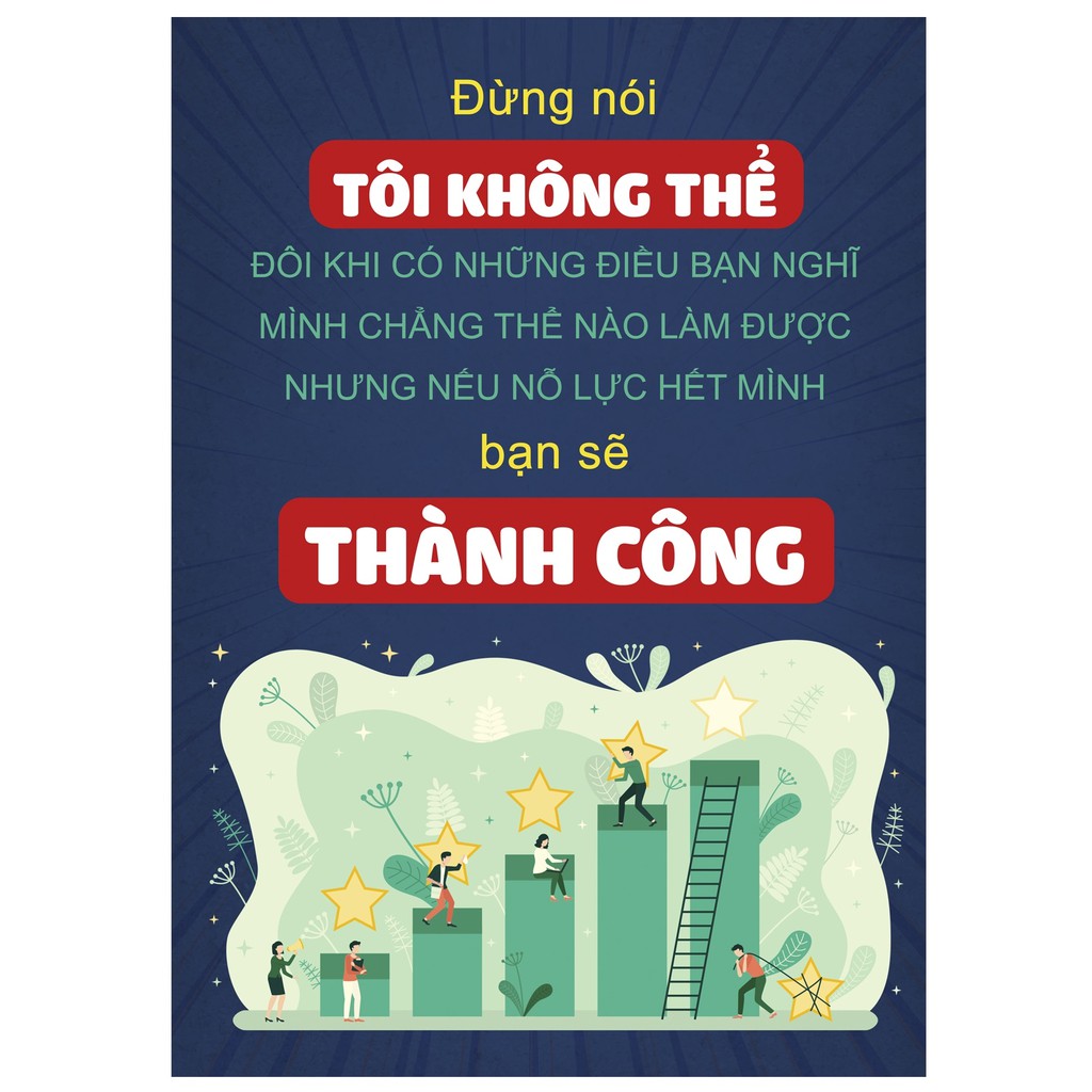 Tranh Canvas tạo động lực treo tường công ty phòng làm việc đủ kích thước, giá xưởng, in UV chống xước