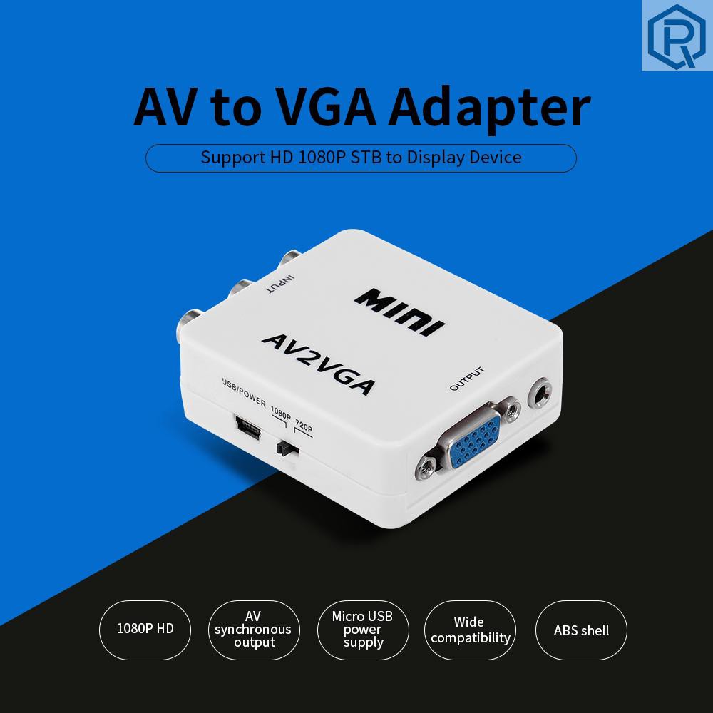 Bộ Chuyển Đổi Av Sang Vga 1080p Hd Mini Vga