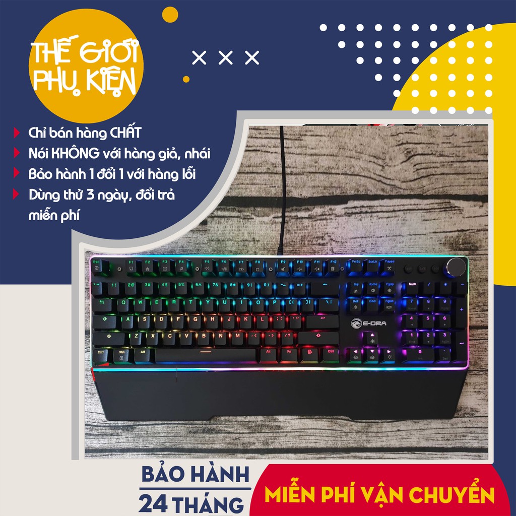 [Hàng Chính Hãng] Bàn phím cơ quang gaming E-Dra EK308 RGB Plus, Bàn phím cơ quang  game E-Dra EK308 RGB Plus