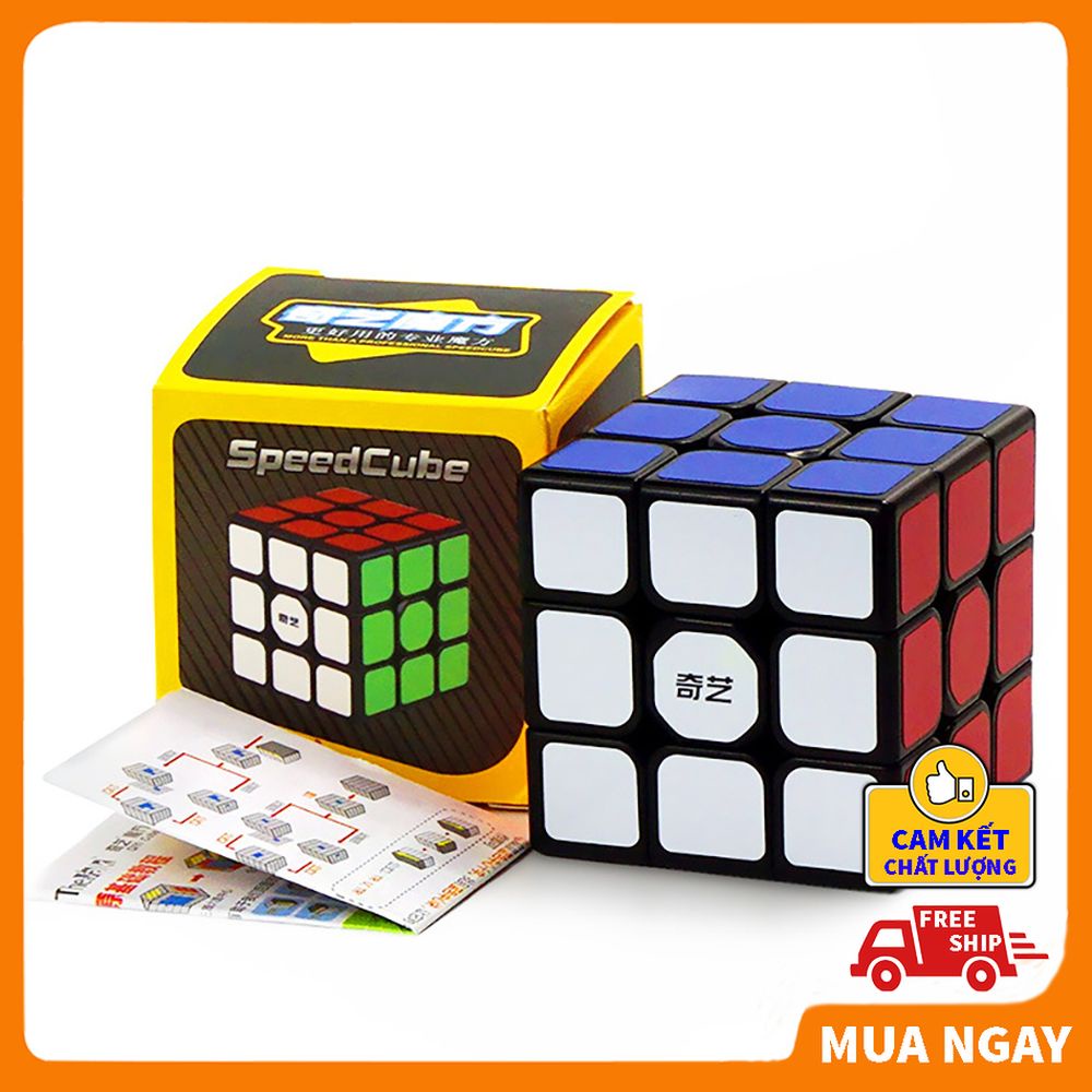 Rubik 3x3 Qiyi khối lập phương rubik ma thuật 3 tầng cube Stickerl cao cấp