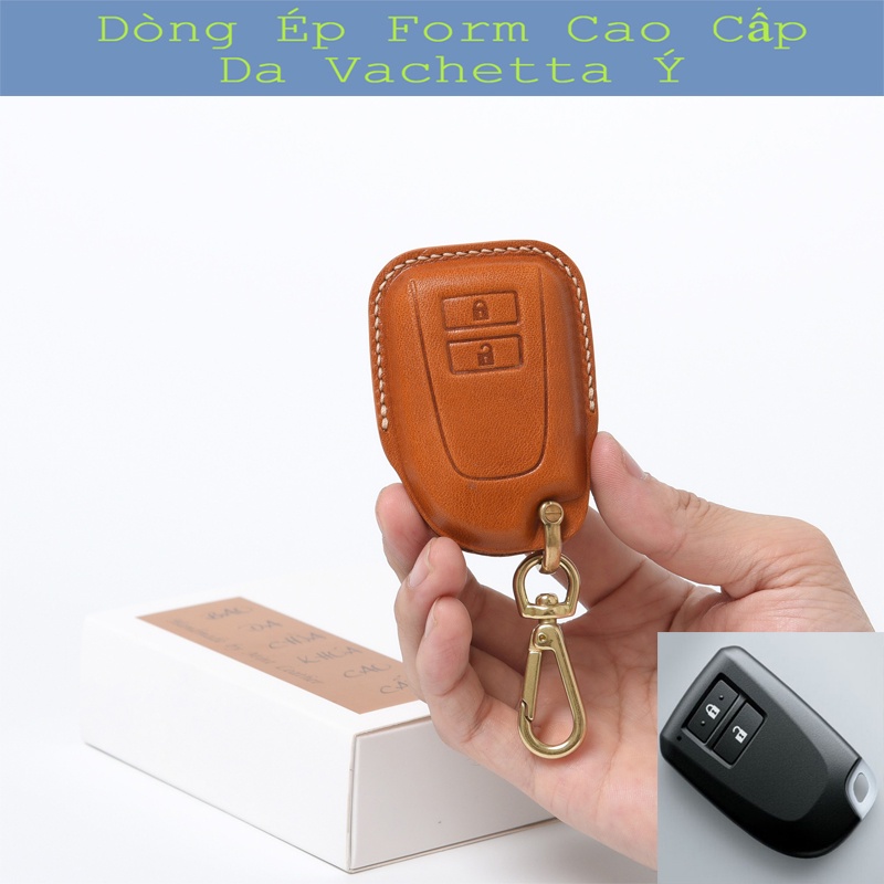 Bọc Chìa Khóa Toyota Vios Yaris 💎Da Thật 100%💎 Ốp Chìa Khóa Bao Da Chìa Khóa Vios Toyota Yaris  Mint Leather