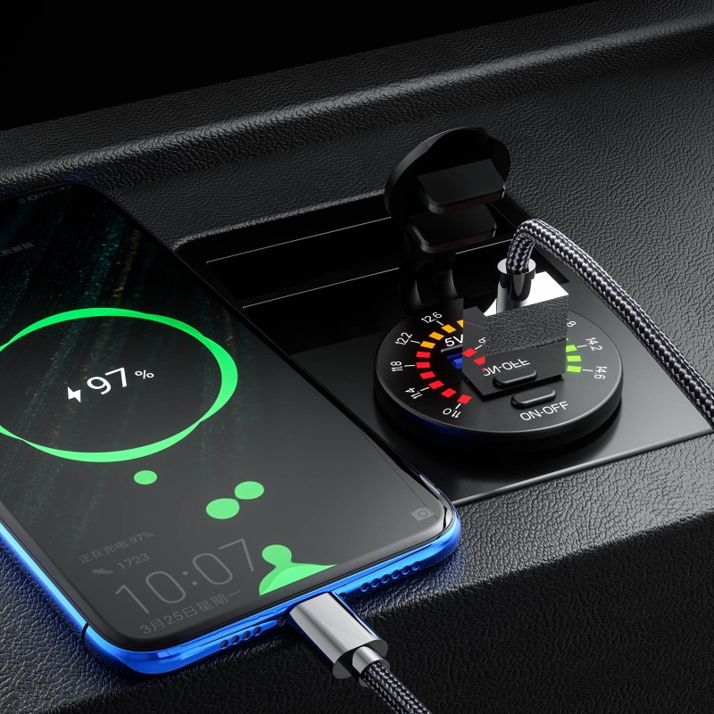 Ổ Cắm Sạc Nhanh QC3.0 Hai Cổng USB Cho Tàu Thuyền / Xe Máy