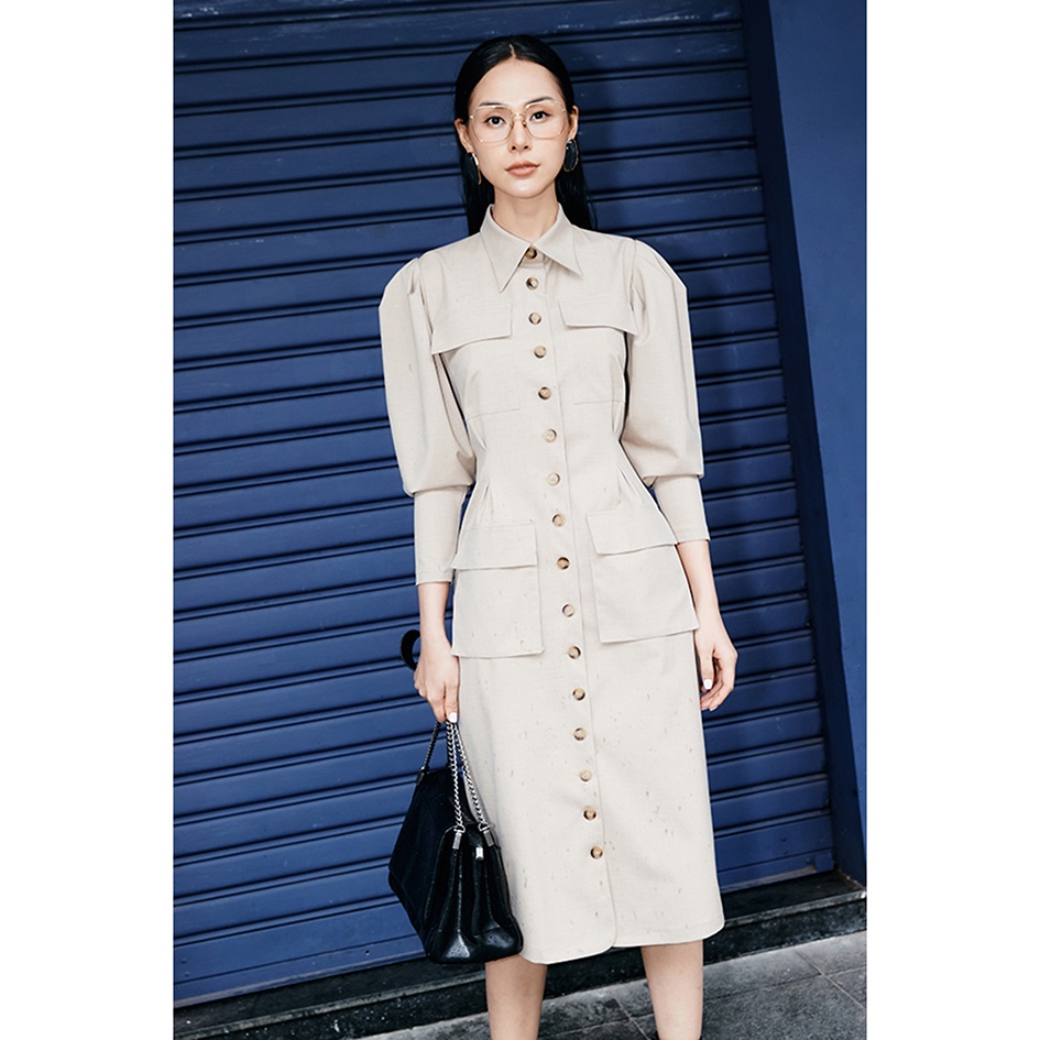 Đầm Cổ Đức Túi Hộp Bút Chì Xuông Rd2129Nu Reina