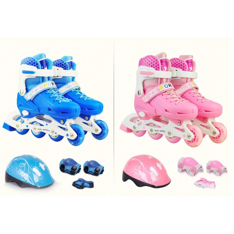 Giày Batin, Giày trượt Patin Trẻ Em Chống Trẹo Chân Tặng Kèm Mũ Và Đồ Bảo Hộ Bảo Hành 1 Đổi 1 Trong 12 Tháng