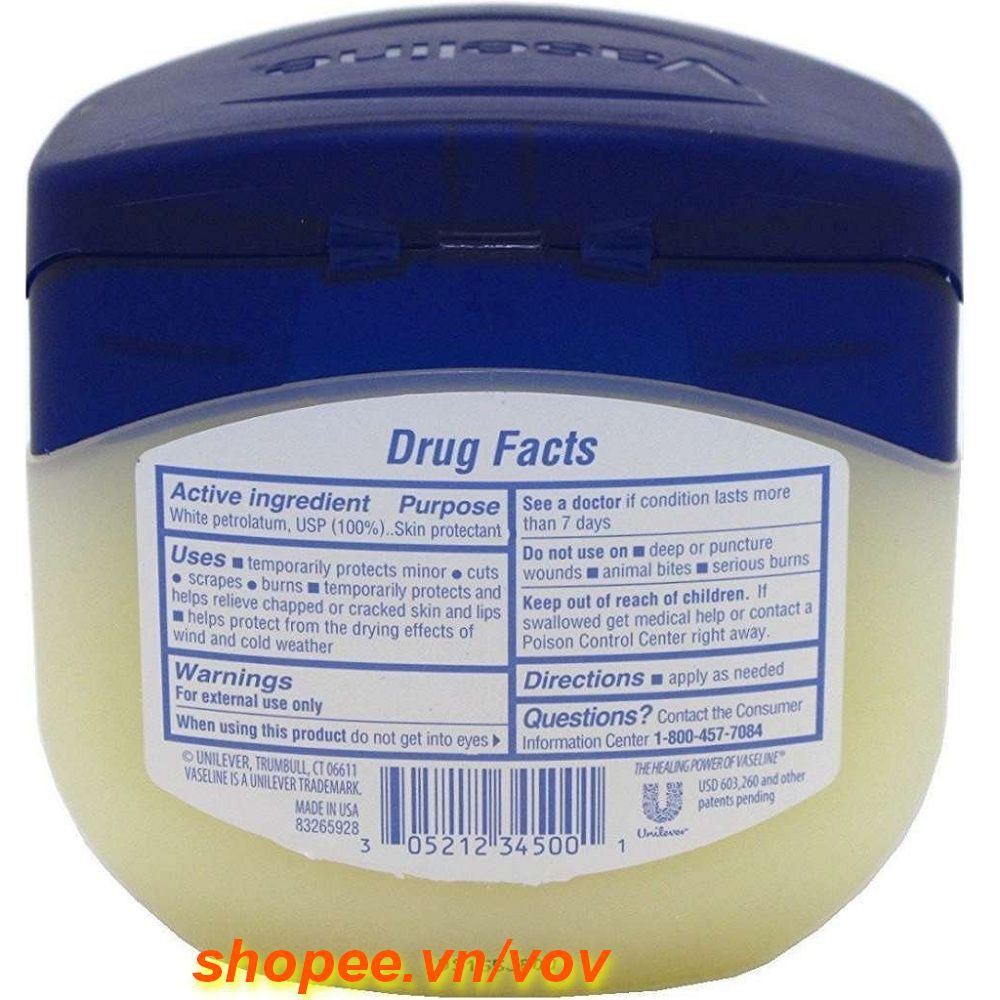 SÁP DƯỠNG VASELINE 368g và 450ml KHÔNG MÀU