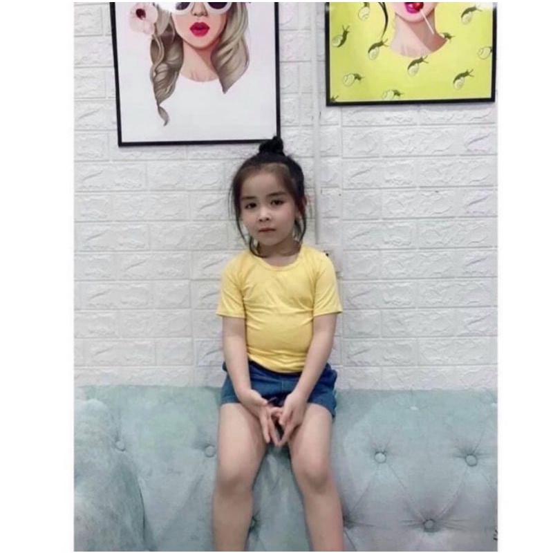 ÁO CỘC TAY TRƠN THUN LẠNH CHO BÉ TRAI BÉ GÁI