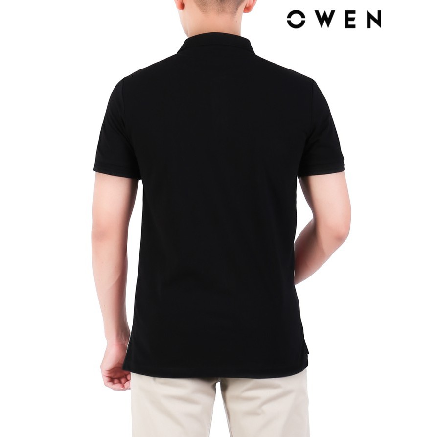 Áo polo ngắn tay OWEN Bodyfit Đen - APV21839 | BigBuy360 - bigbuy360.vn