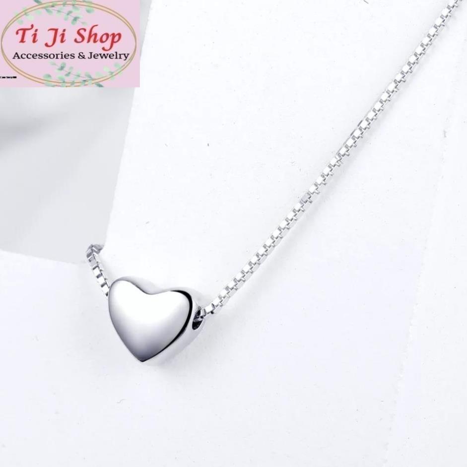DÂY CHUYỀN NỮ TRÁI TIM INOX  - trắng, đẹp, không đen,