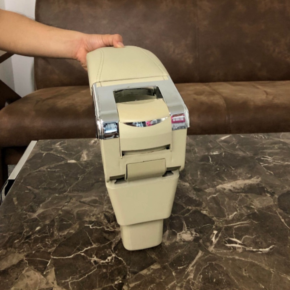 Hộp tỳ tay xe SWIFT cao cấp tích hợp cổng sạc USB - Bảo hành 12 tháng