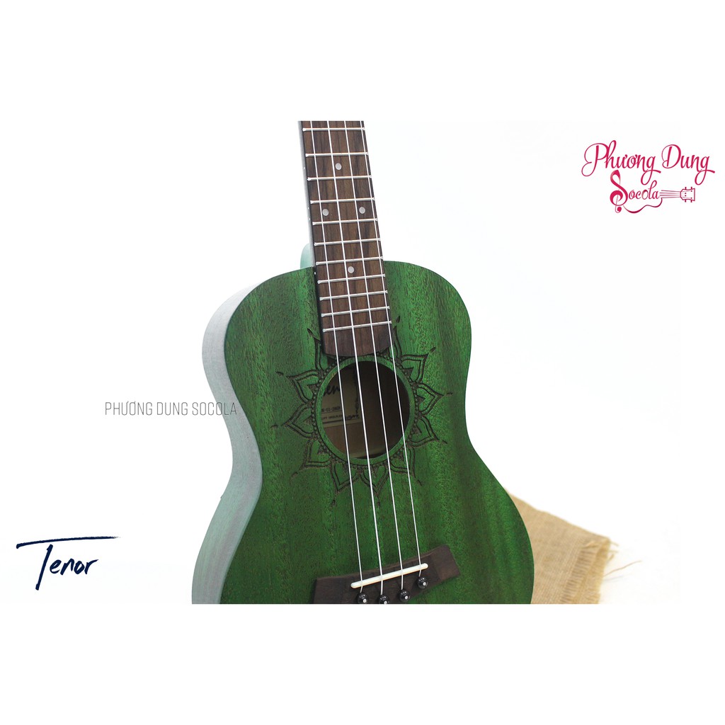 Đàn Ukulele Gỗ chính hãng Kaysen size Tenor - Green