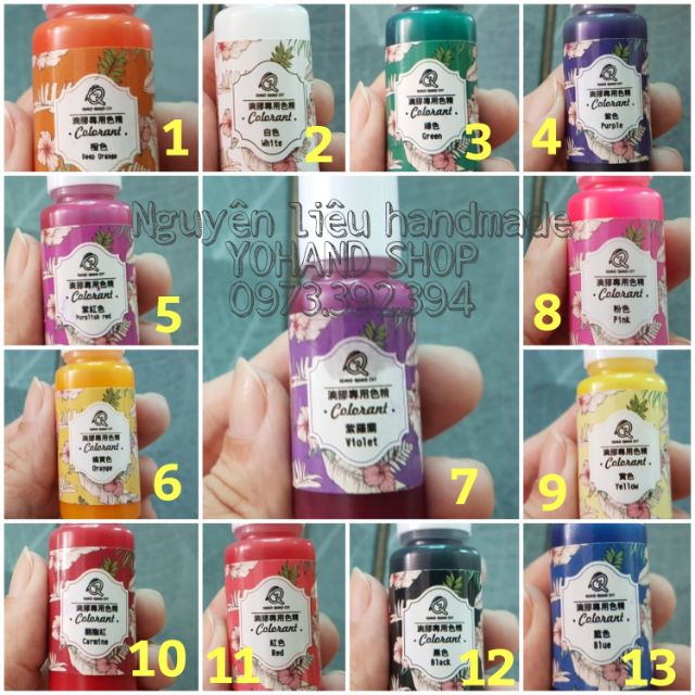 Màu UV  17gram - Kéo hình qua trái để xem mẫu thành phẩm