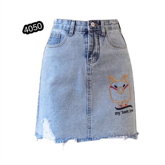 Chân Váy Jeans Thêu - 4050 | BigBuy360 - bigbuy360.vn