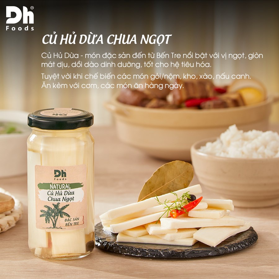 Rau Củ Chua Ngọt Kiệu/Củ Hũ Dừa/Ngó Sen Chua Ngọt Natural DH Foods Vị Truyền Thống Hũ 220G