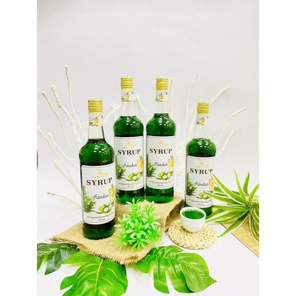 Siro Lá NếpKingTea- Chai Thuỷ Tinh 800ml