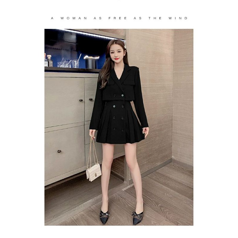 Váy dáng vest dọc cúc thân