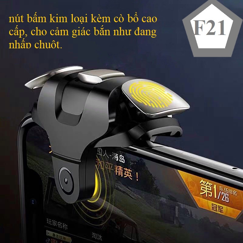 Bộ nút bắn Pubg FF Call of duty đen vàng F25 bản nâng cấp giới hạn, Nút bấm chơi game siêu nhạy gaming- phụ kiện game.