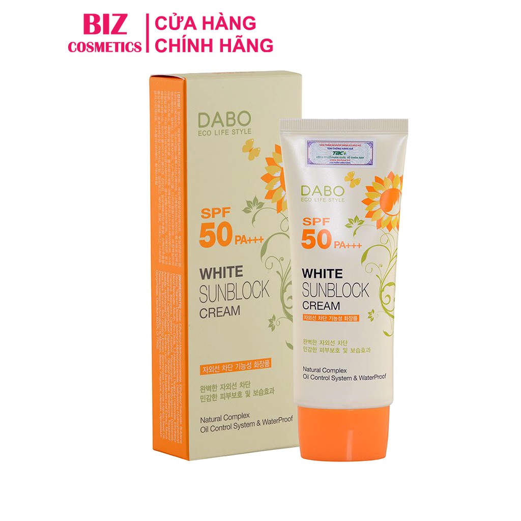 Kem chống nắng cao cấp DABO White Sunblock Cream SPF50 PA+++ 70ml