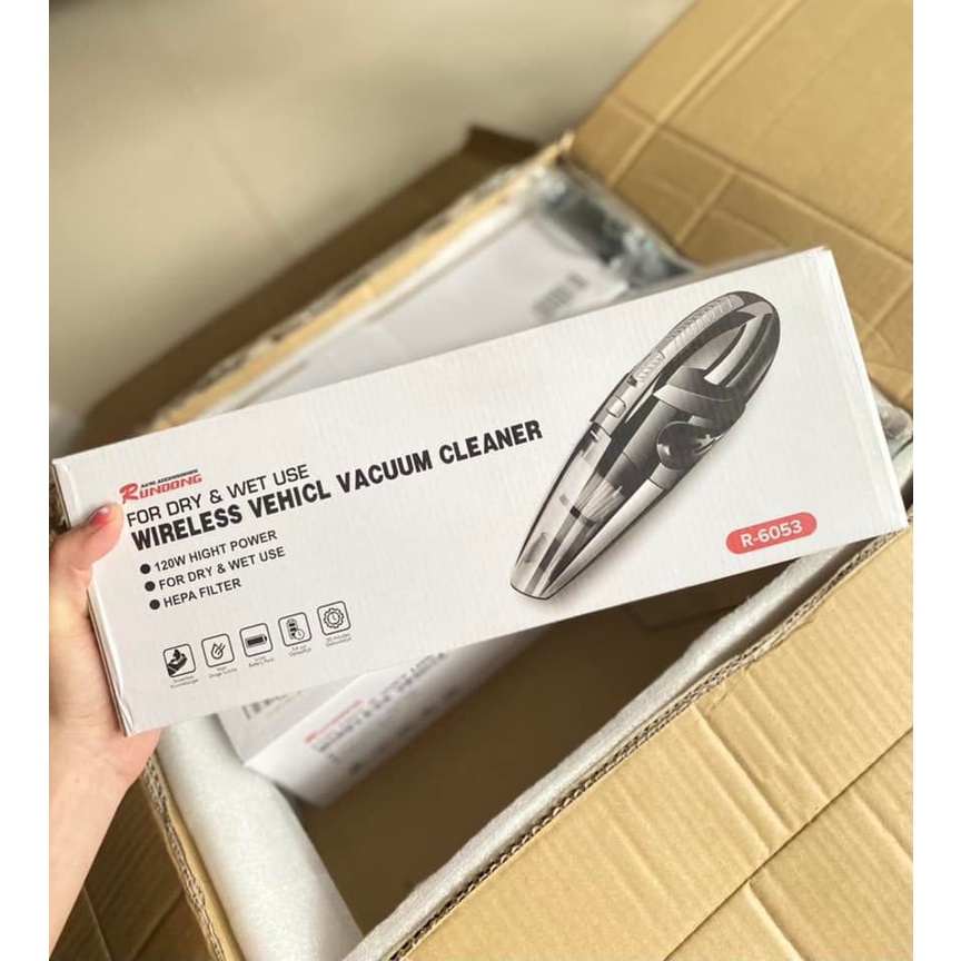 Máy hút bụi cầm tay mini không dây⚡️𝐅𝐑𝐄𝐄𝐒𝐇𝐈𝐏⚡️ R6053 bản Adapter - Hút bụi gia đình và xe hơi -Hút cực mạnh- BH 1 năm!