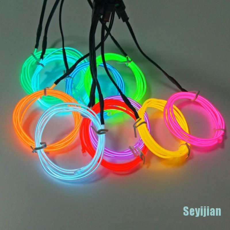 Cuộn dây đèn led neon trang trí xe hơi dài 1/ 3/ 5m DIY