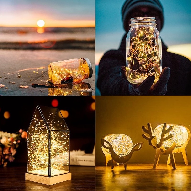 Dây đèn LED 100 bóng dài 10m kèm điều khiển từ xa