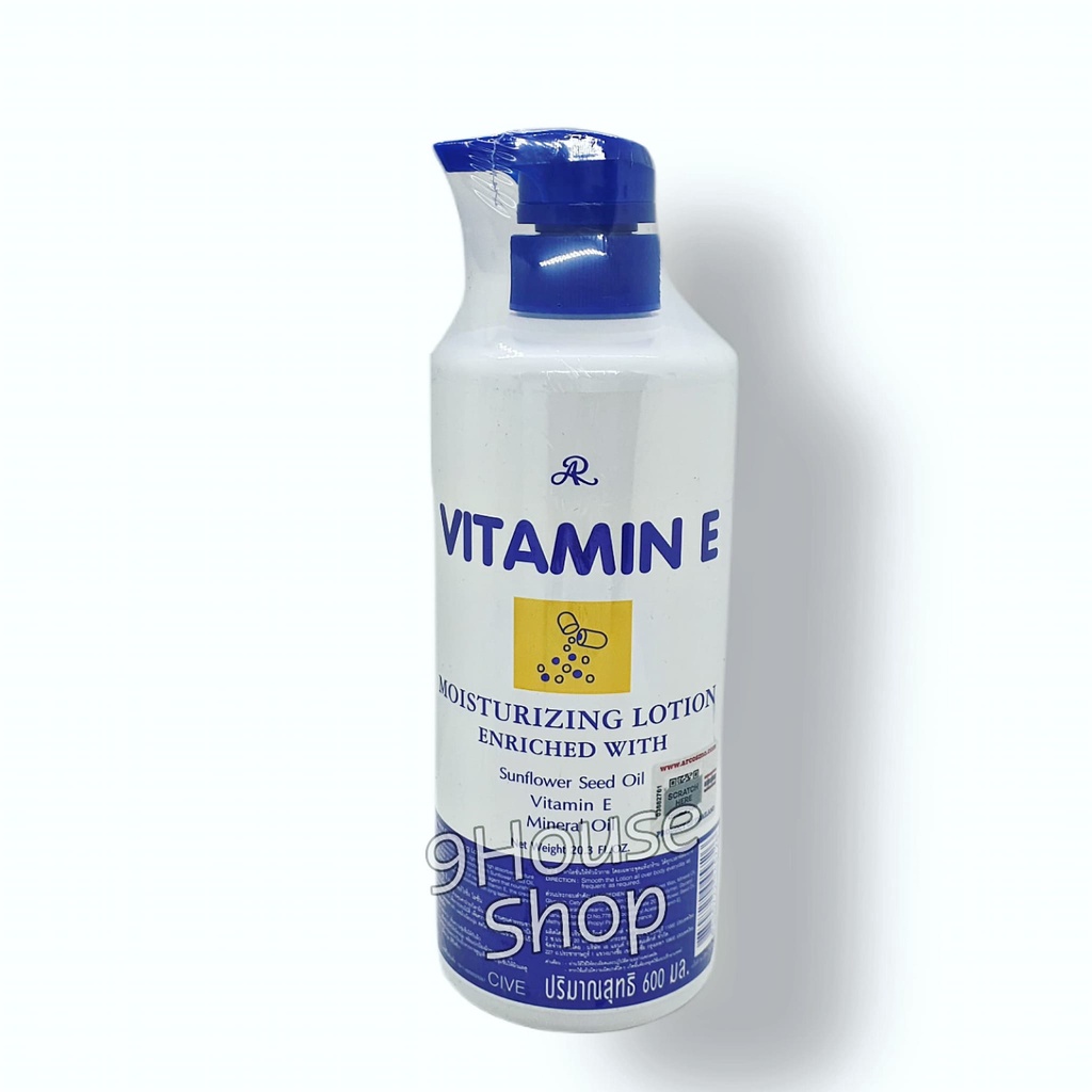 (Có Vòi) 01 Chai Lotion Dưỡng Thể Cấp Ẩm Phục Hồi &amp; Trắng Da AR Vitamin E 600ml