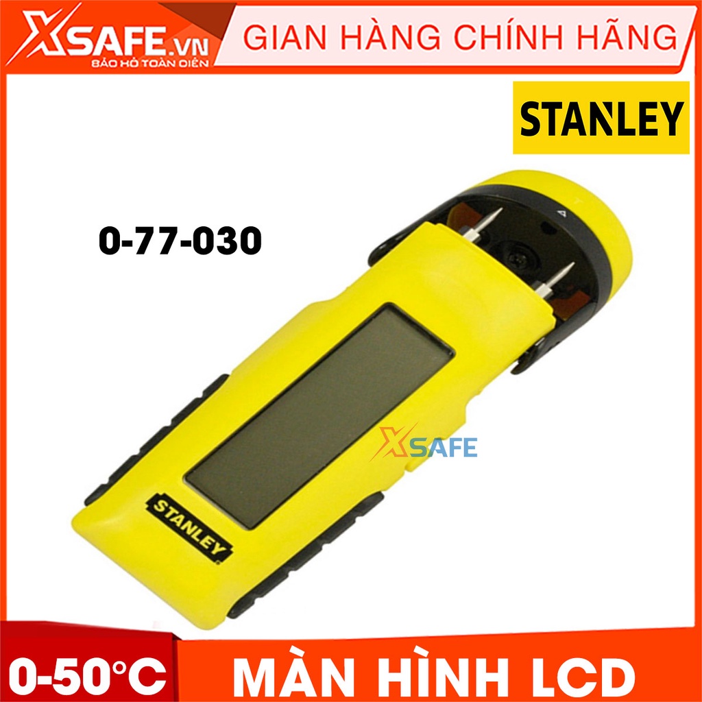 Thước đo độ ẩm STANLEY 0-77-030 trang bị màn hình LCD Máy đo độ ẩm hiển thị kết quả theo biểu đồ, vỏ máy nhựa ABS bền bỉ