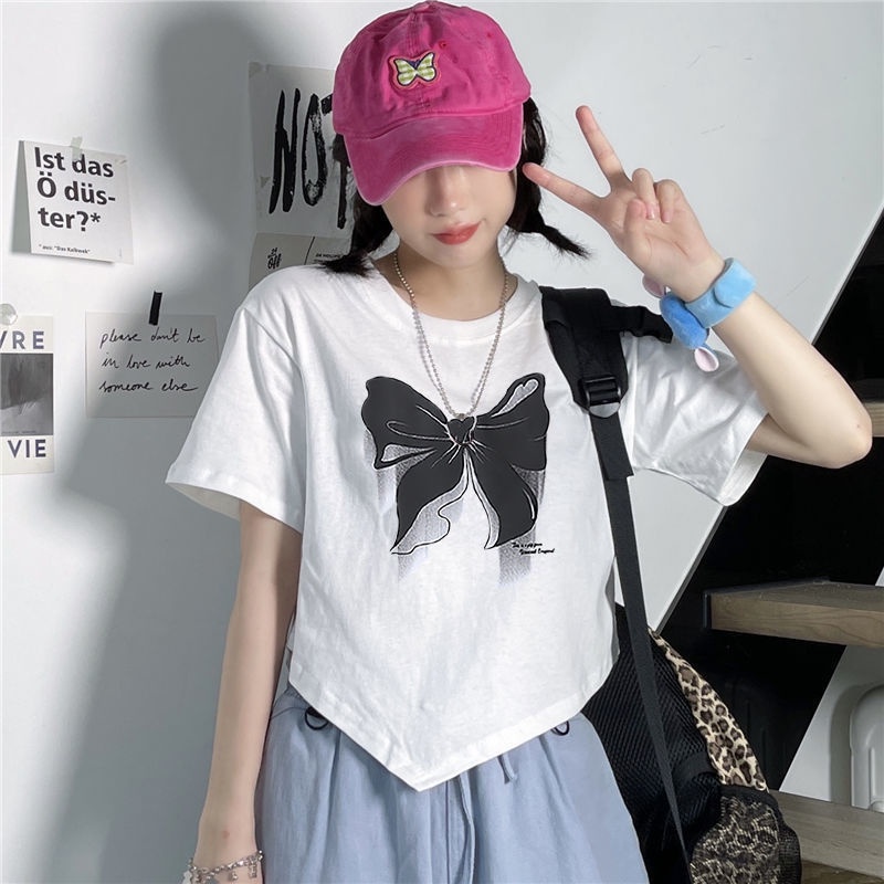 Áo Thun Tay Ngắn Dáng Rộng Màu Đen Thời Trang Mùa Hè Dành Cho Nữ