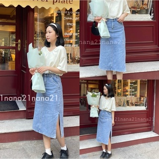 Chân váy jeans xẻ vạt Nana21 Nanastore21