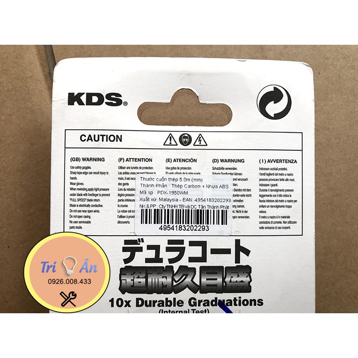 THƯỚC CUỘN 5 Met - 3 Met KDS PDX 19-50WM