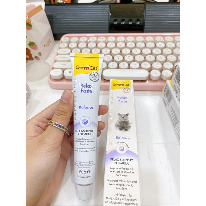 GIMCAT RELAX Gel dinh dưỡng giảm stress mệt mỏi cho mèo