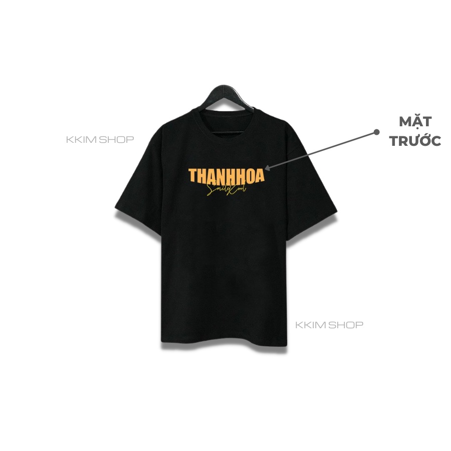 Áo thun tay lỡ THANH HÓA, Áo phông 63 tỉnh thành Form rộng oversize, chất liệu Cotton KKIMSHOP
