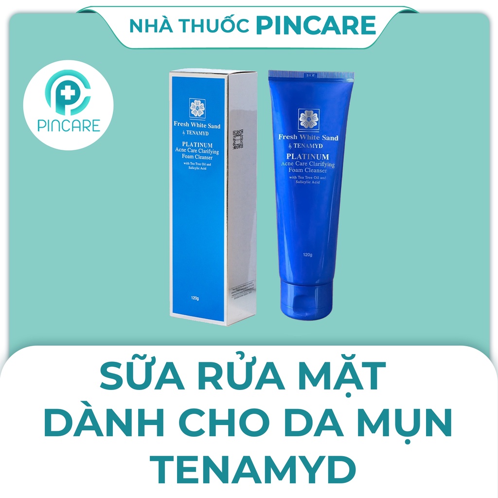 Sữa rửa mặt cho da mụn Tenamyd Acne Care Clarifying Foam Cleanser 120g - Hàng chính hãng - Nhà thuốc PinCare