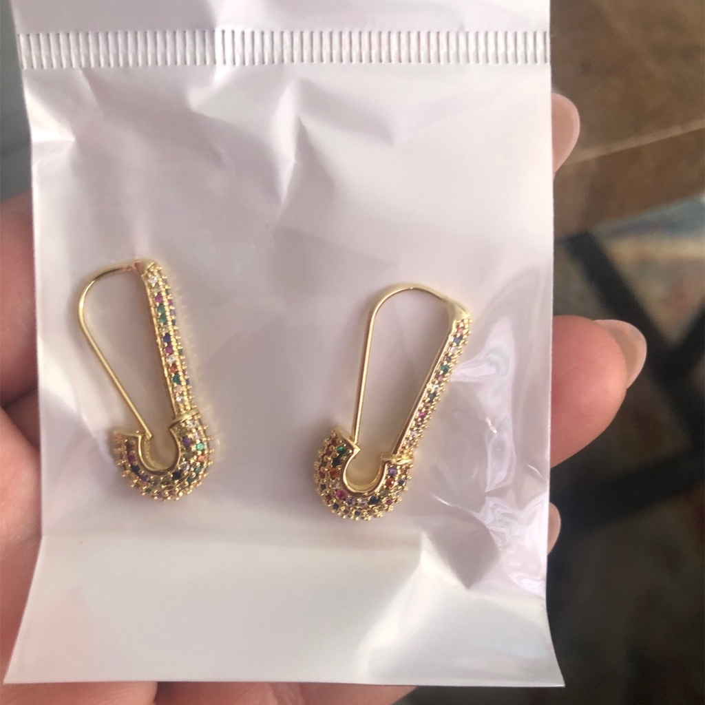 Hoa Tai Dáng Dài Đính Đá Nhiều Màu Sắc Thiết Kế Mới Cho Nữ