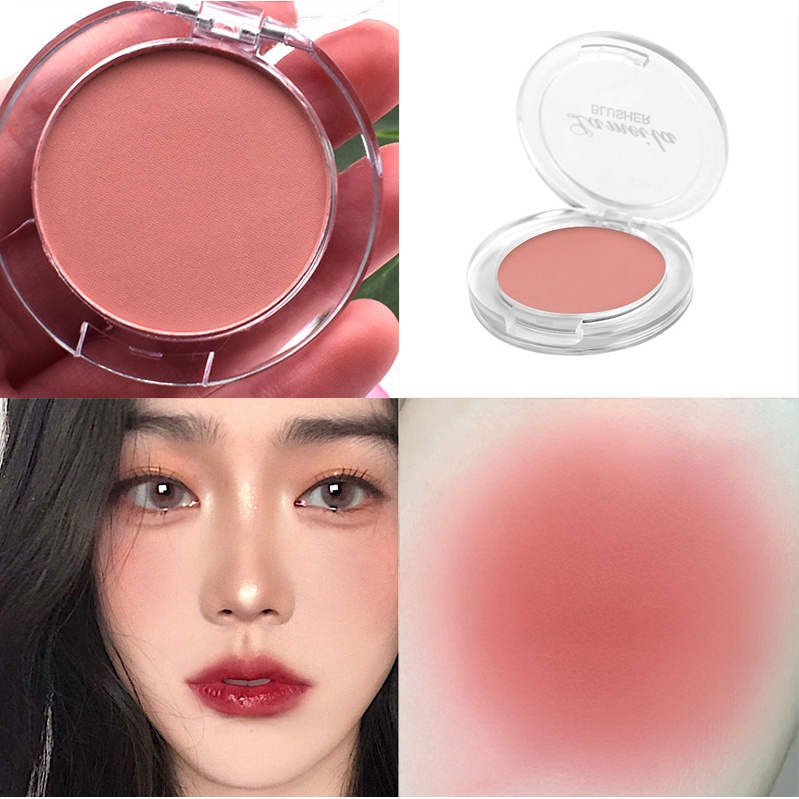 [Hàng mới về] Bảng phấn má hồng 6 màu trà sữa trang điểm tạo khối thời trang cho nữ