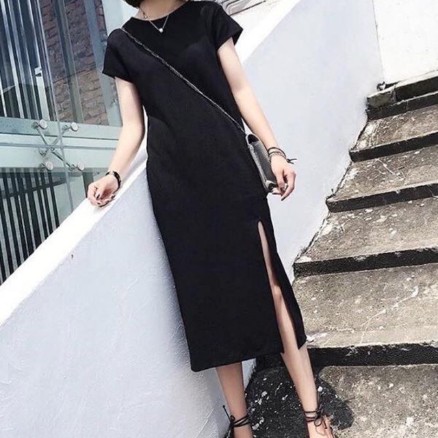 Váy midi xẻ
