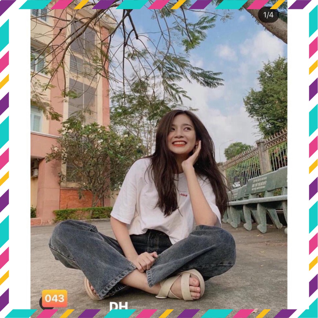 Quần bò khói ống rộng DH12