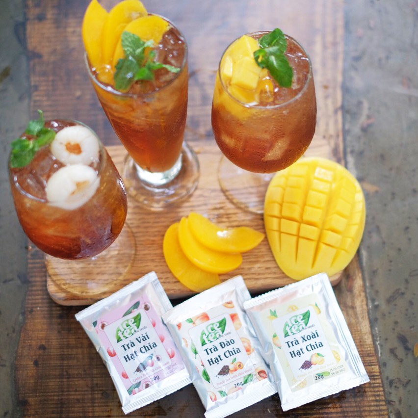 100 Gói Trà Trái Cây Hạt Chia (VỊ ĐÀO/ XOÀI/VẢI) - THƠM NGON ĐẬM VỊ | BigBuy360 - bigbuy360.vn