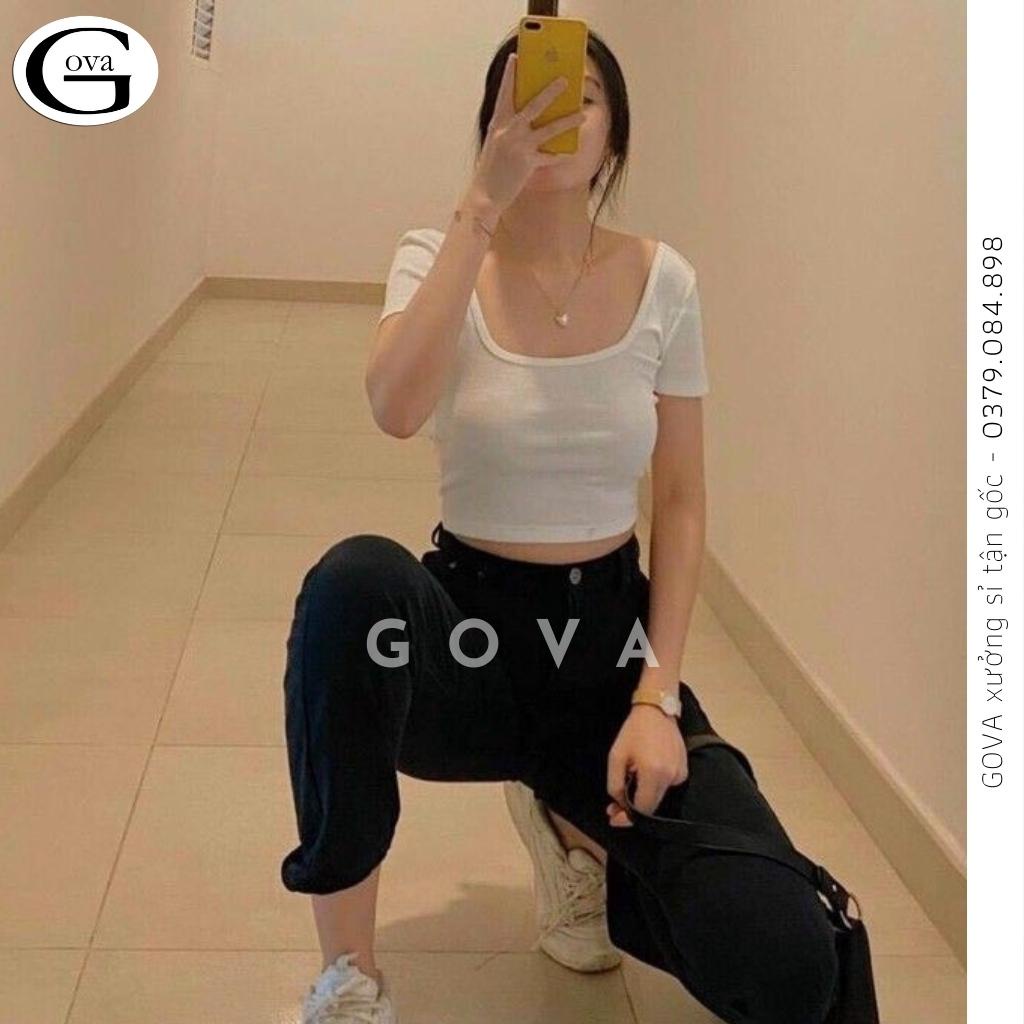 Áo Croptop buộc nơ lưng Hot Trend Áo kiểu nữ ôm chất thun Cao Cấp gân mềm mát