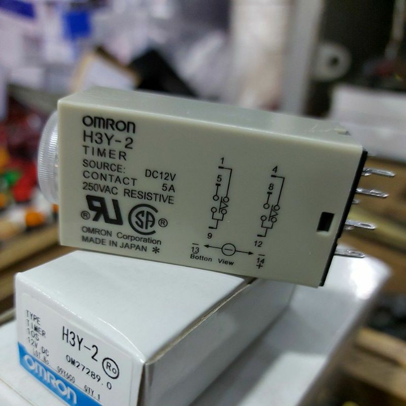 Rơ le thời gian OMRON 8 chân nhỏ H3Y-2 12VDC 24VDC 110VAC 220VAC