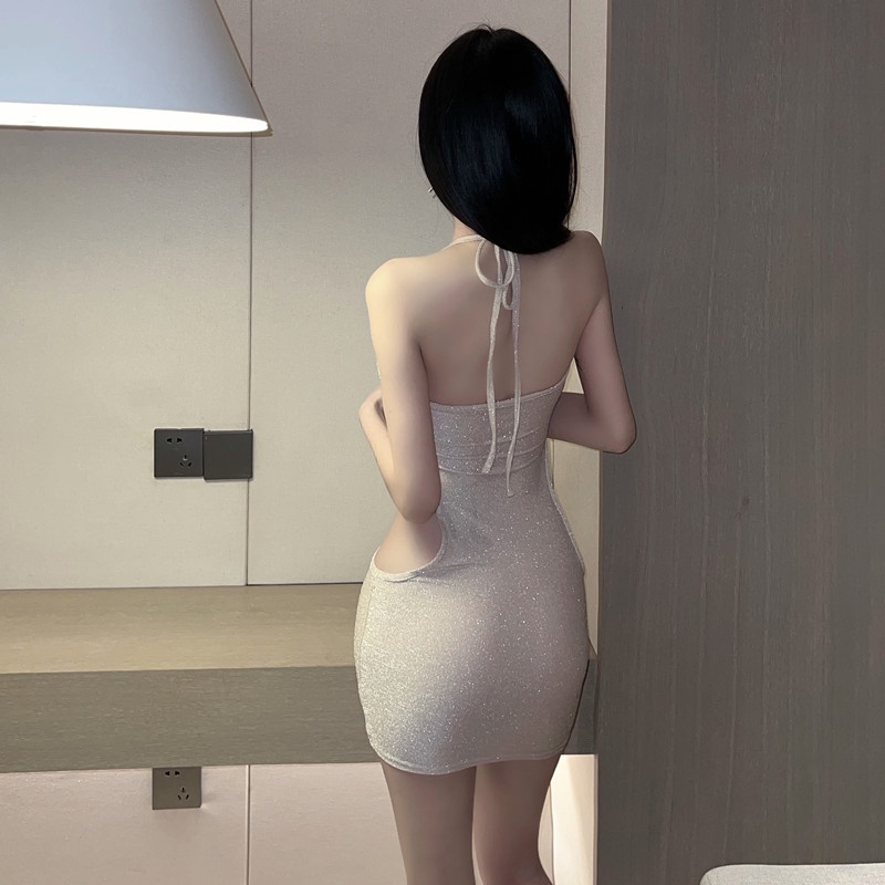 Đầm Hai Dây Dáng Ôm Màu Sắc Nude Thời Trang Quyến Rũ Dành Cho Nữ