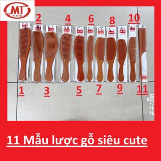 11 Mẫu lược gỗ chải tóc siêu hót màu giao sáng tối ngẫu nhiên