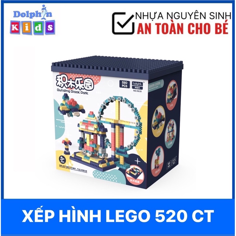 Bộ Đồ Chơi Ghép Hình Lego 520 Chi Tiết Xếp Hình Sáng Tạo Cho Bé🌹Phát Triển Trí Thông Minh - Bộ Lắp Ráp ABS Cho bé
