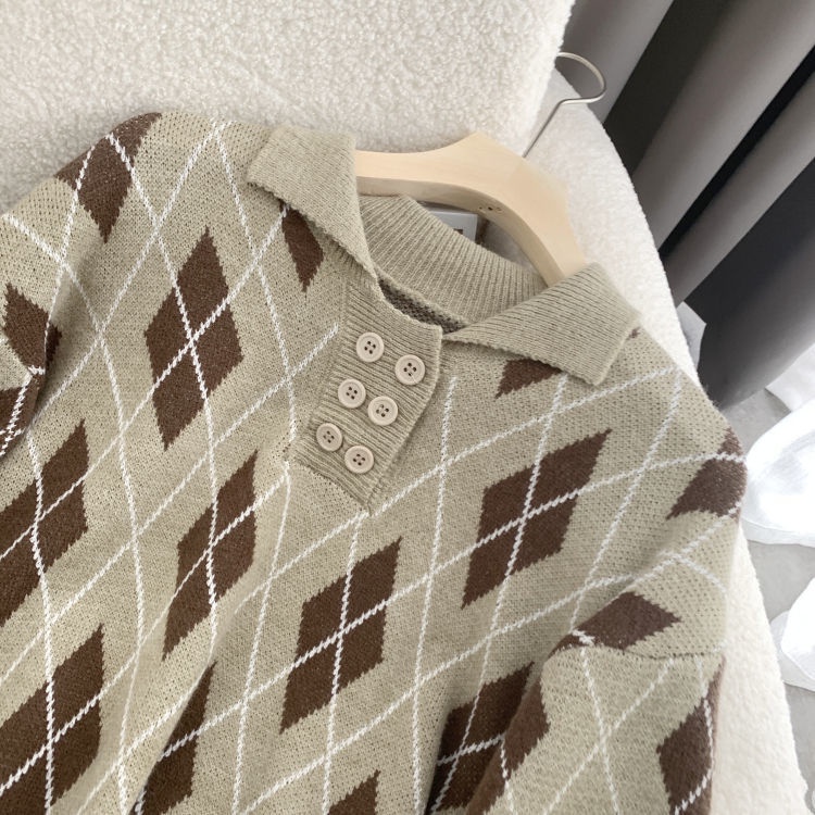 Thời trang mùa đông mới giản dị Lười biếng Phong cách Hàn Quốc Áo len nữ rộng rãi