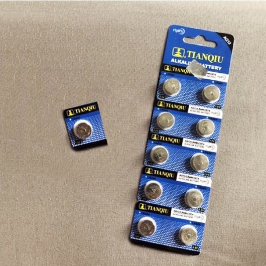 1 Viên Pin đồng hồ cúc áo AG13 LR44 1.5V Alkaline Tianqiu chính hãng dùng cho nhiều thiết bị
