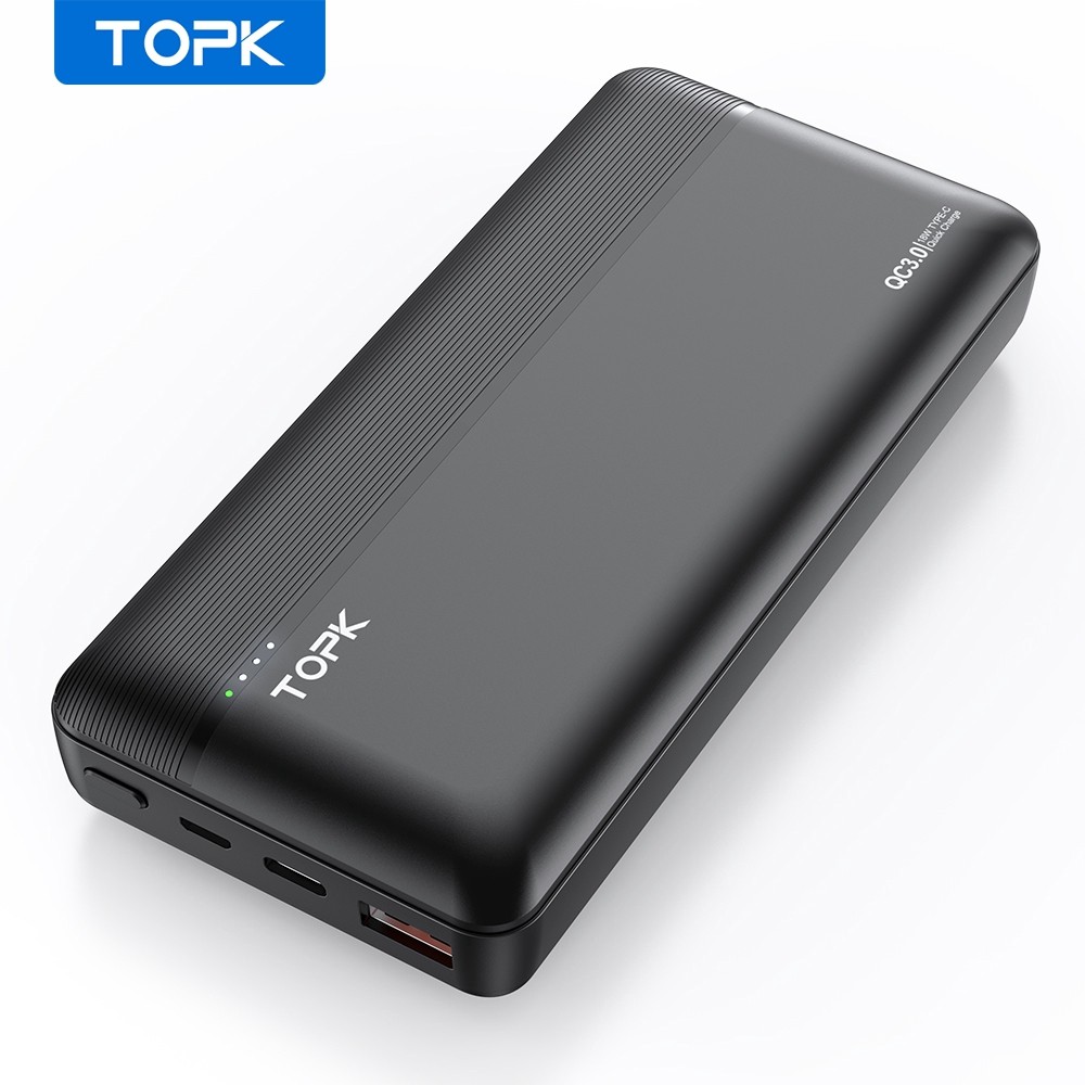 (Tặng Cáp) Pin Sạc Dự Phòng Topk I2015P - 20.000mAh Sạc Nhanh 18w PD + QC 3.0