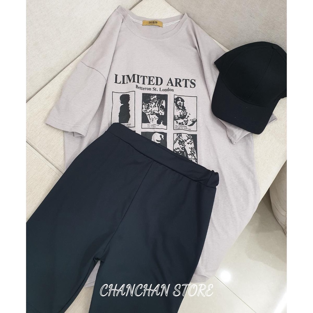 Áo phông 3158 in chữ nữ nam, áo thun oversize form rộng chất cotton mát