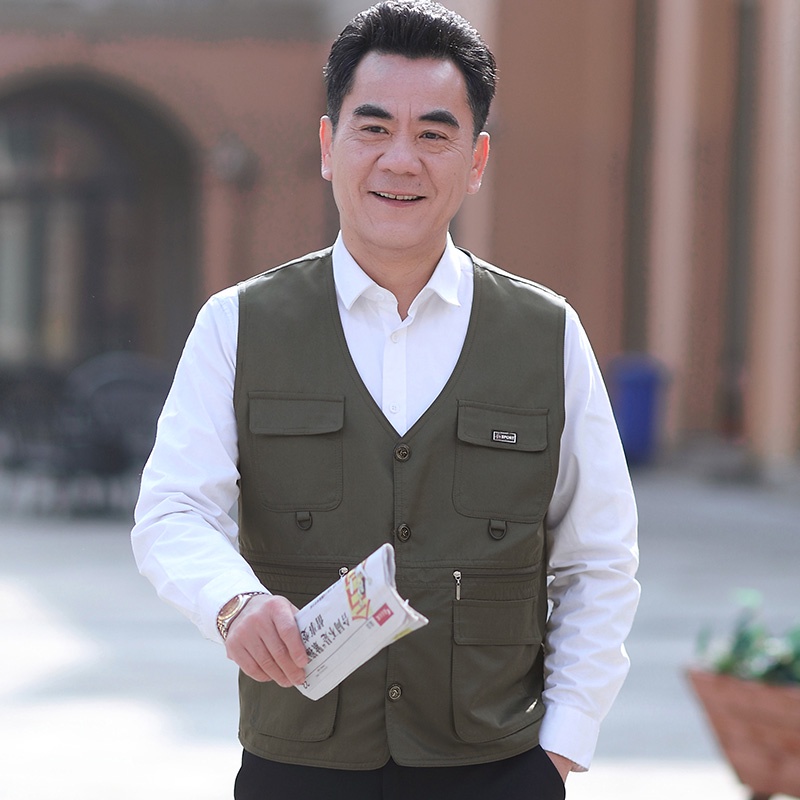 Áo Khoác Ghi Lê Nhiều Túi Phong Cách Thời Trang Cá Tính Dành Cho Nam